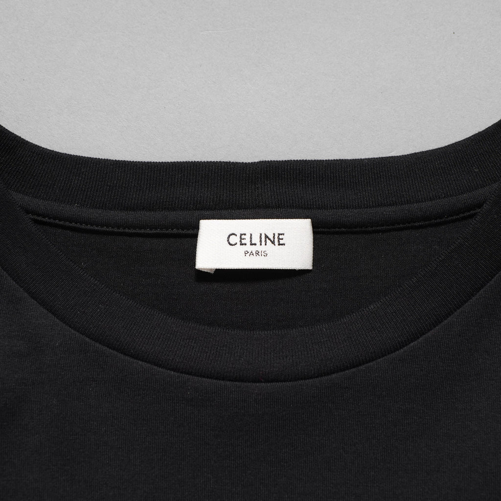 CELINE セリーヌ / 22SS 美品 エディ期 トリオンフ ロゴ クロップド Tシャツ / 2X871501F / size S (BLACK) レディース