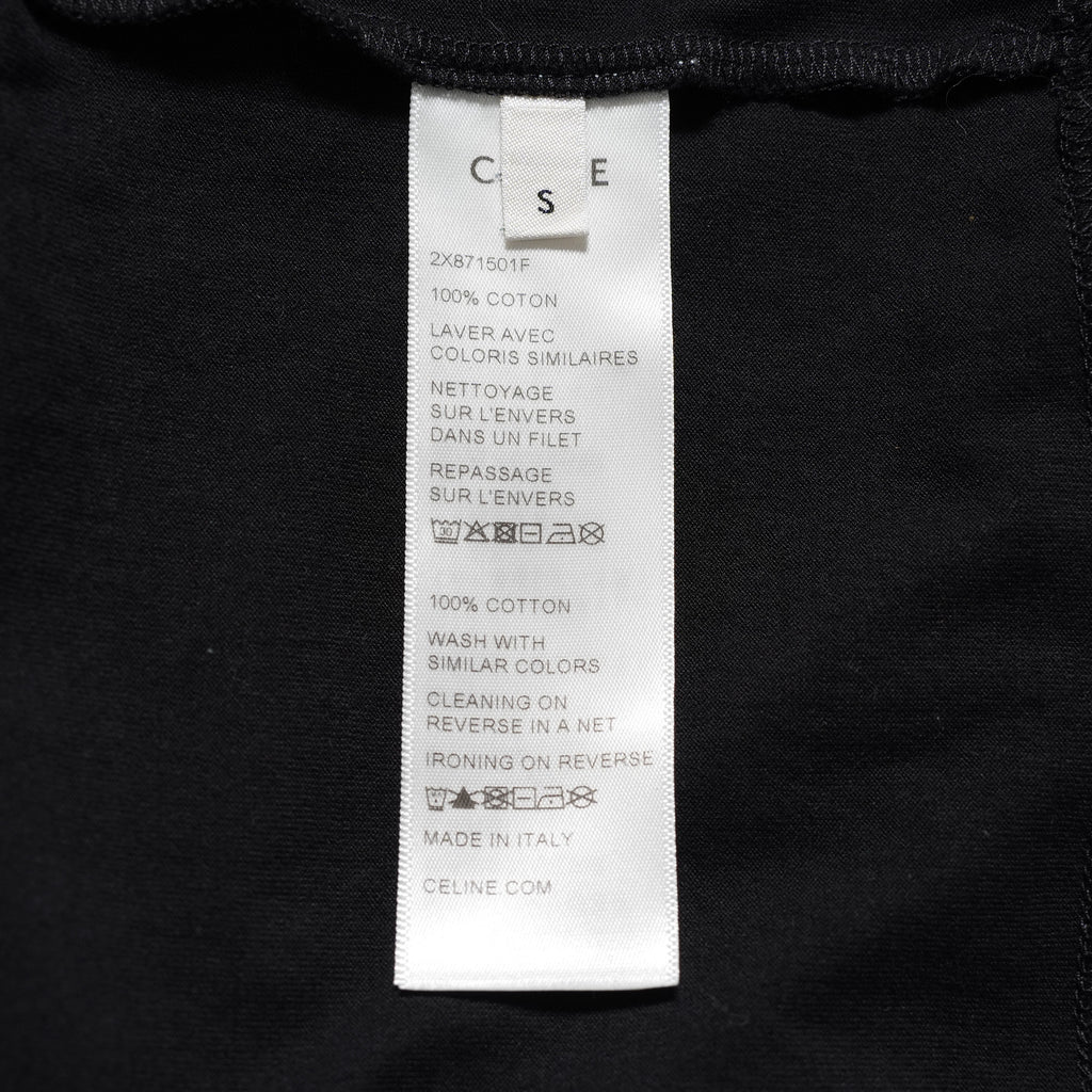CELINE セリーヌ / 22SS 美品 エディ期 トリオンフ ロゴ クロップド Tシャツ / 2X871501F / size S (BLACK) レディース