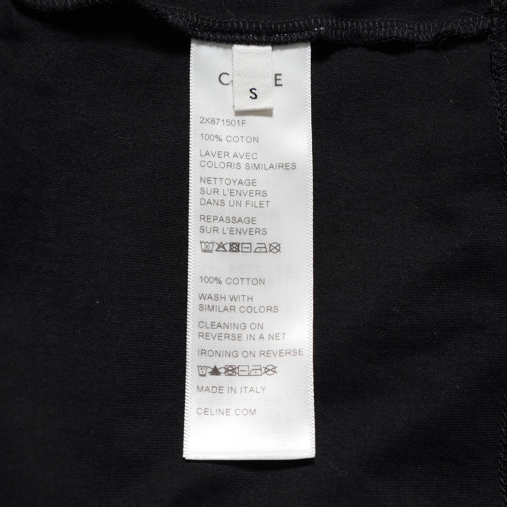 CELINE セリーヌ / 22SS 美品 エディ期 トリオンフ ロゴ クロップド Tシャツ / 2X871501F / size S (BLACK) レディース