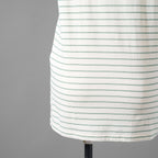 CELINE セリーヌ / 20SS David Kramer コラボ / フロックド ボーダー 半袖Tシャツ/ 2X3098051 / size S (IVORY×GREEN)レディース