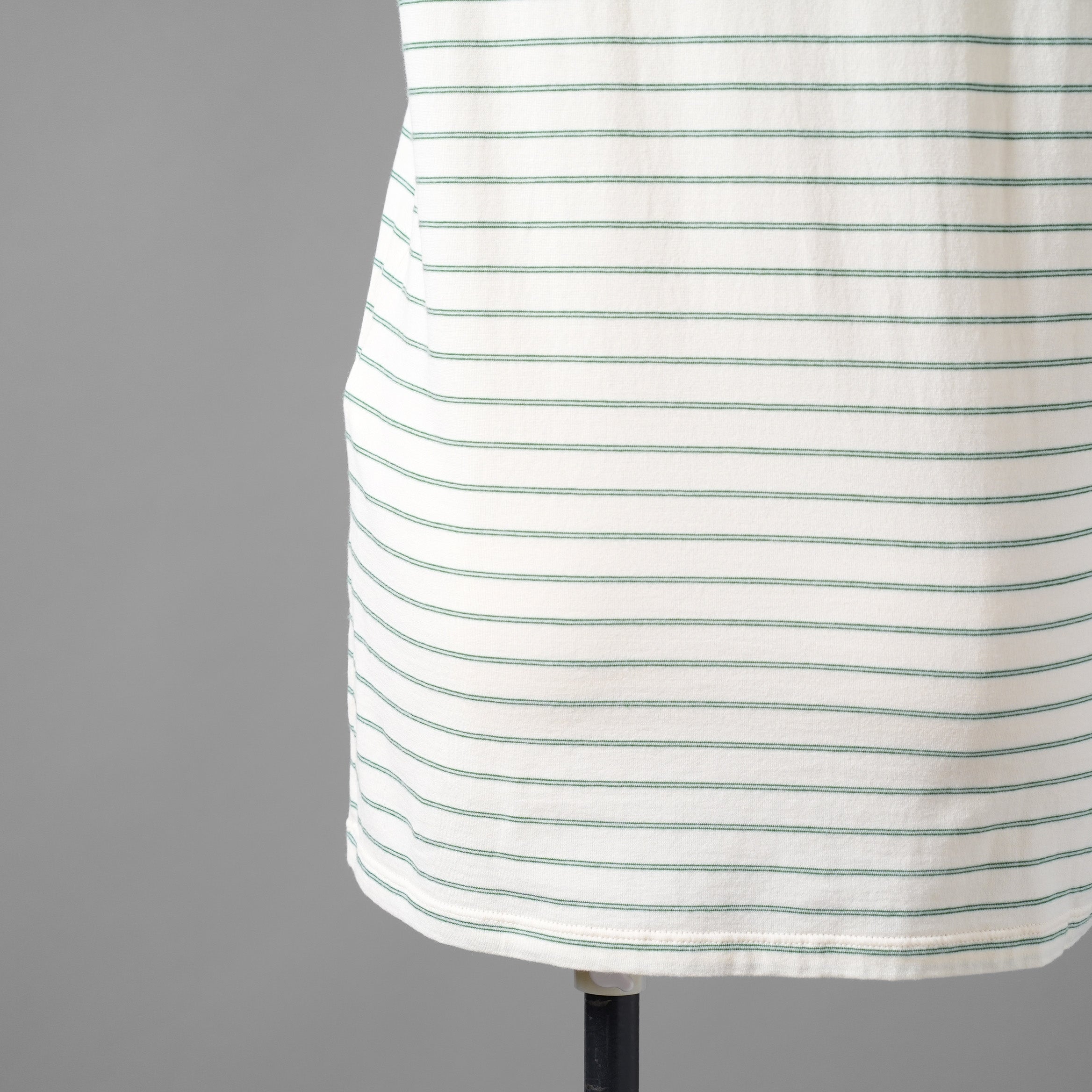 CELINE セリーヌ / 20SS David Kramer コラボ / フロックド ボーダー 半袖Tシャツ/ 2X3098051 / size S (IVORY×GREEN)レディース
