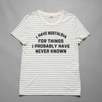 CELINE セリーヌ / 20SS David Kramer コラボ / フロックド ボーダー 半袖Tシャツ/ 2X3098051 / size S (IVORY×GREEN)レディース