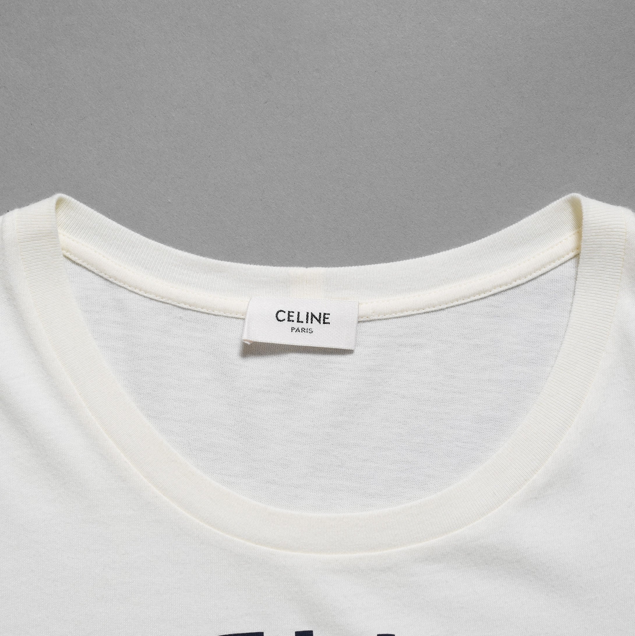 CELINE セリーヌ / 21SS 美品 アンカー 70’S クルーネック 半袖Tシャツ/  2X585114L  / size S  (IVORY) レディース