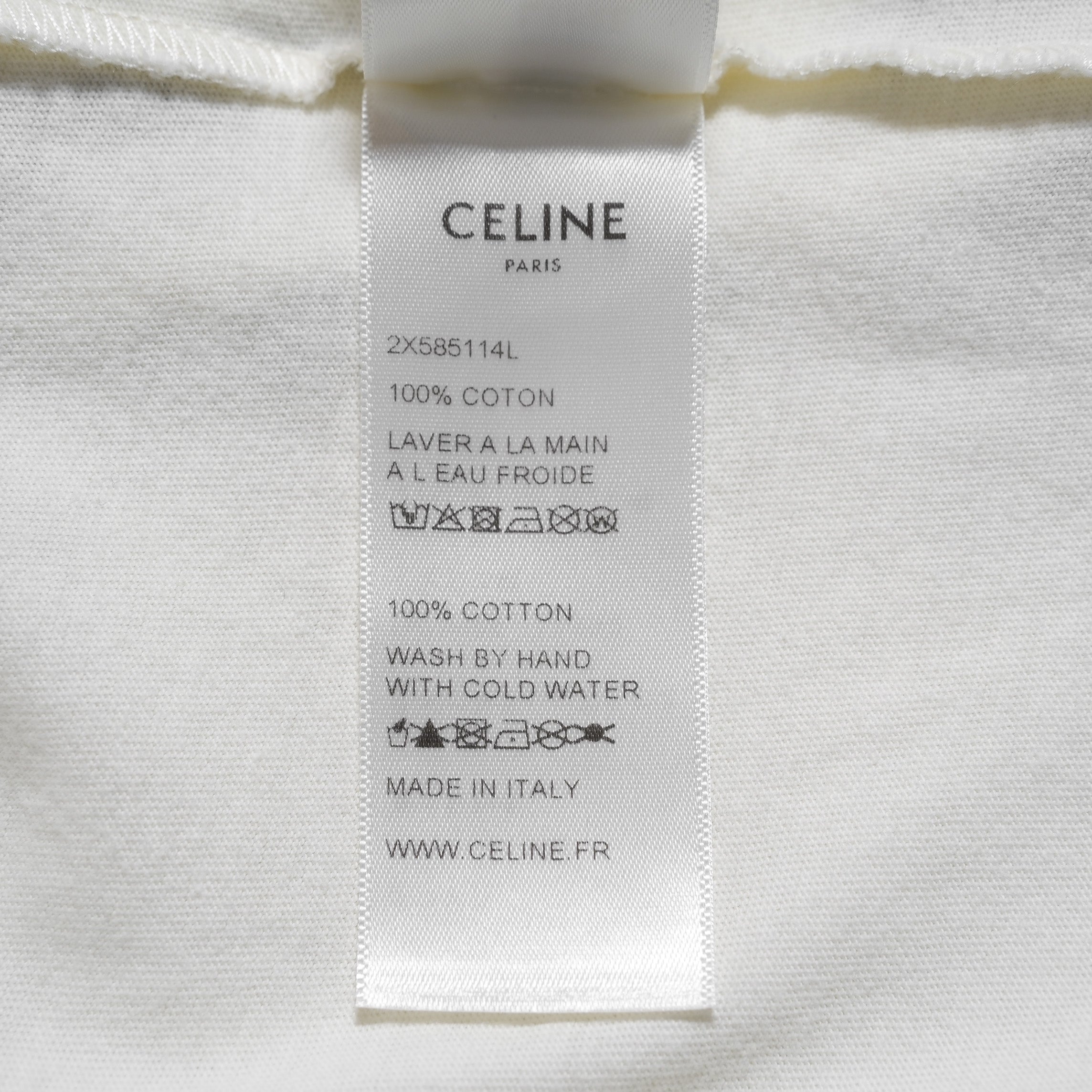 CELINE セリーヌ / 21SS 美品 アンカー 70’S クルーネック 半袖Tシャツ/  2X585114L  / size S  (IVORY) レディース