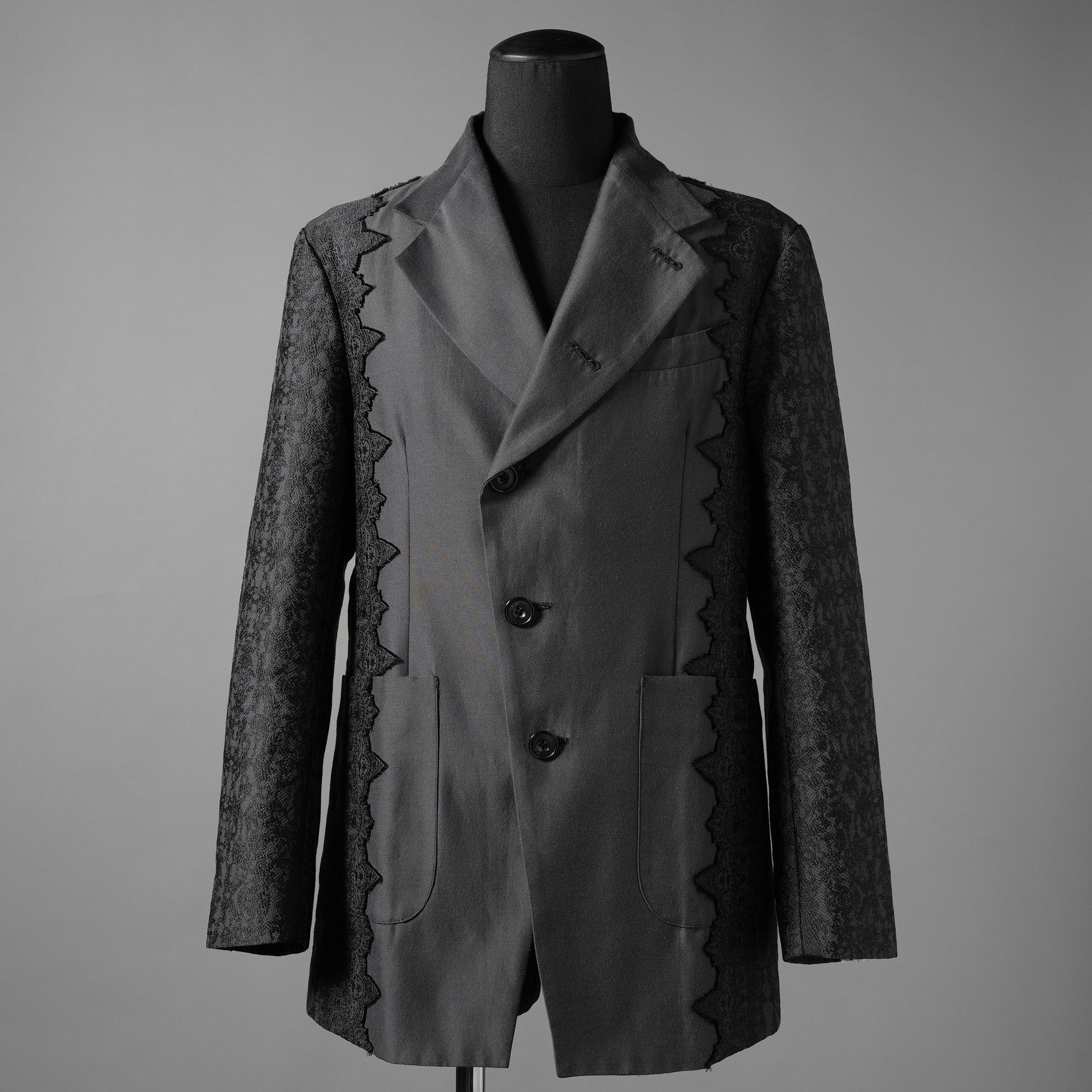 meagratia メアグラーティア / 25AW 美品 Lace jacquard JKT レース ジャガード ジャケット / 25283-01012 / size 2 (GRAY)