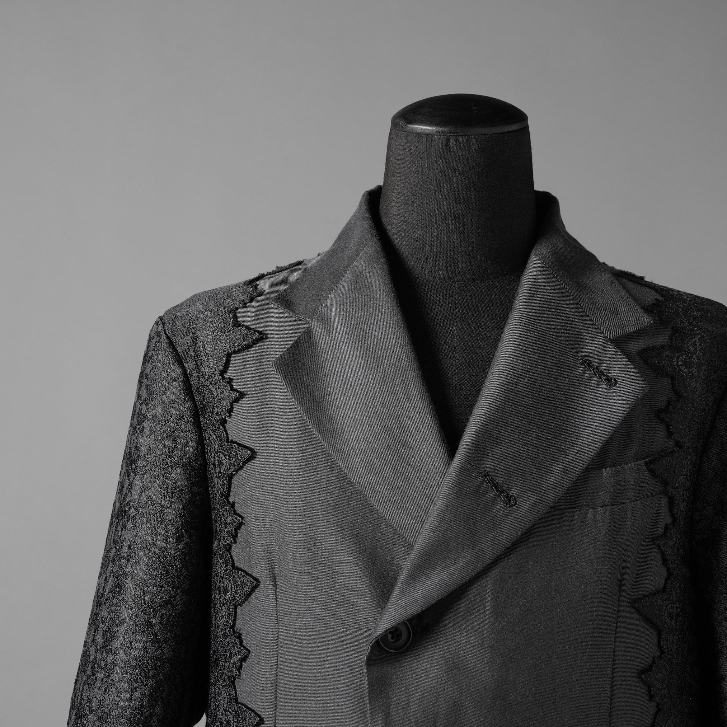 meagratia メアグラーティア / 25AW 美品 Lace jacquard JKT レース ジャガード ジャケット / 25283-01012 / size 2 (GRAY)