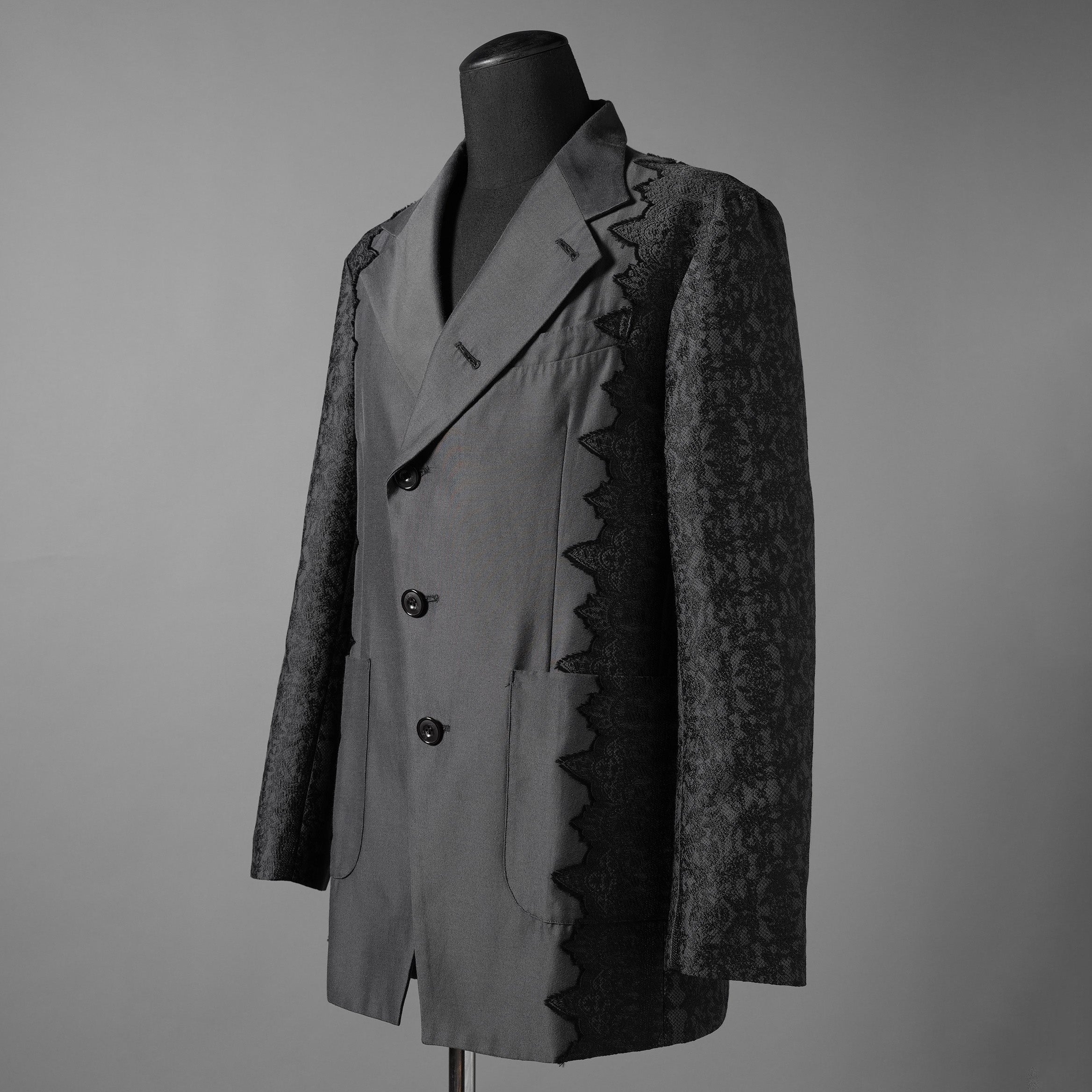 meagratia メアグラーティア / 25AW 美品 Lace jacquard JKT レース ジャガード ジャケット / 25283-01012 / size 2 (GRAY)