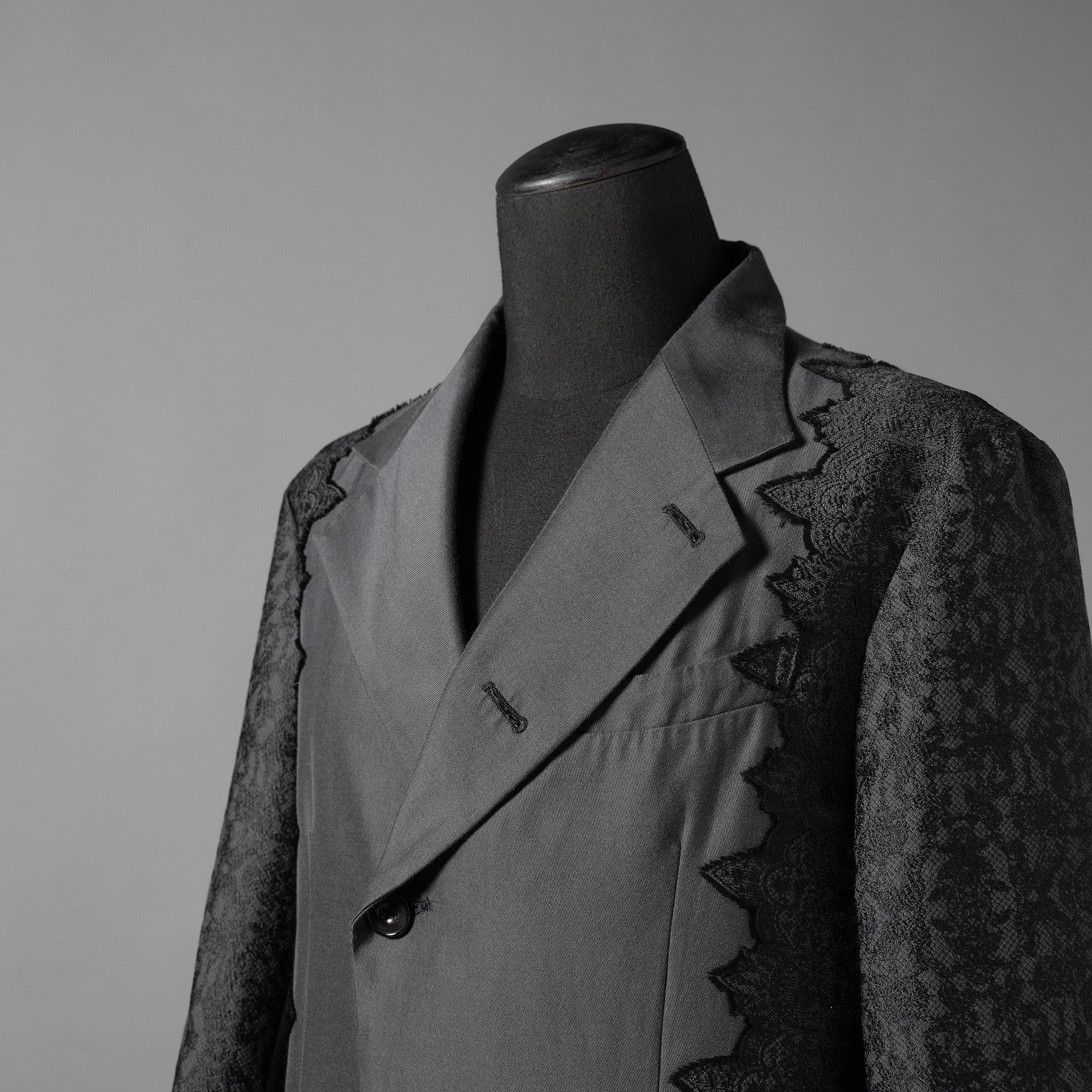 meagratia メアグラーティア / 25AW 美品 Lace jacquard JKT レース ジャガード ジャケット / 25283-01012 / size 2 (GRAY)