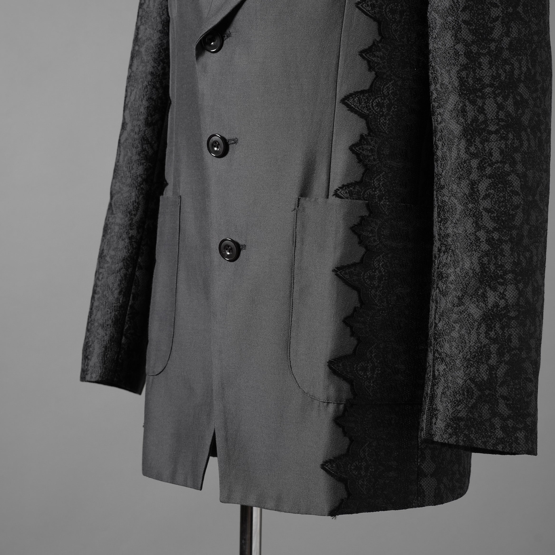 meagratia メアグラーティア / 25AW 美品 Lace jacquard JKT レース ジャガード ジャケット / 25283-01012 / size 2 (GRAY)