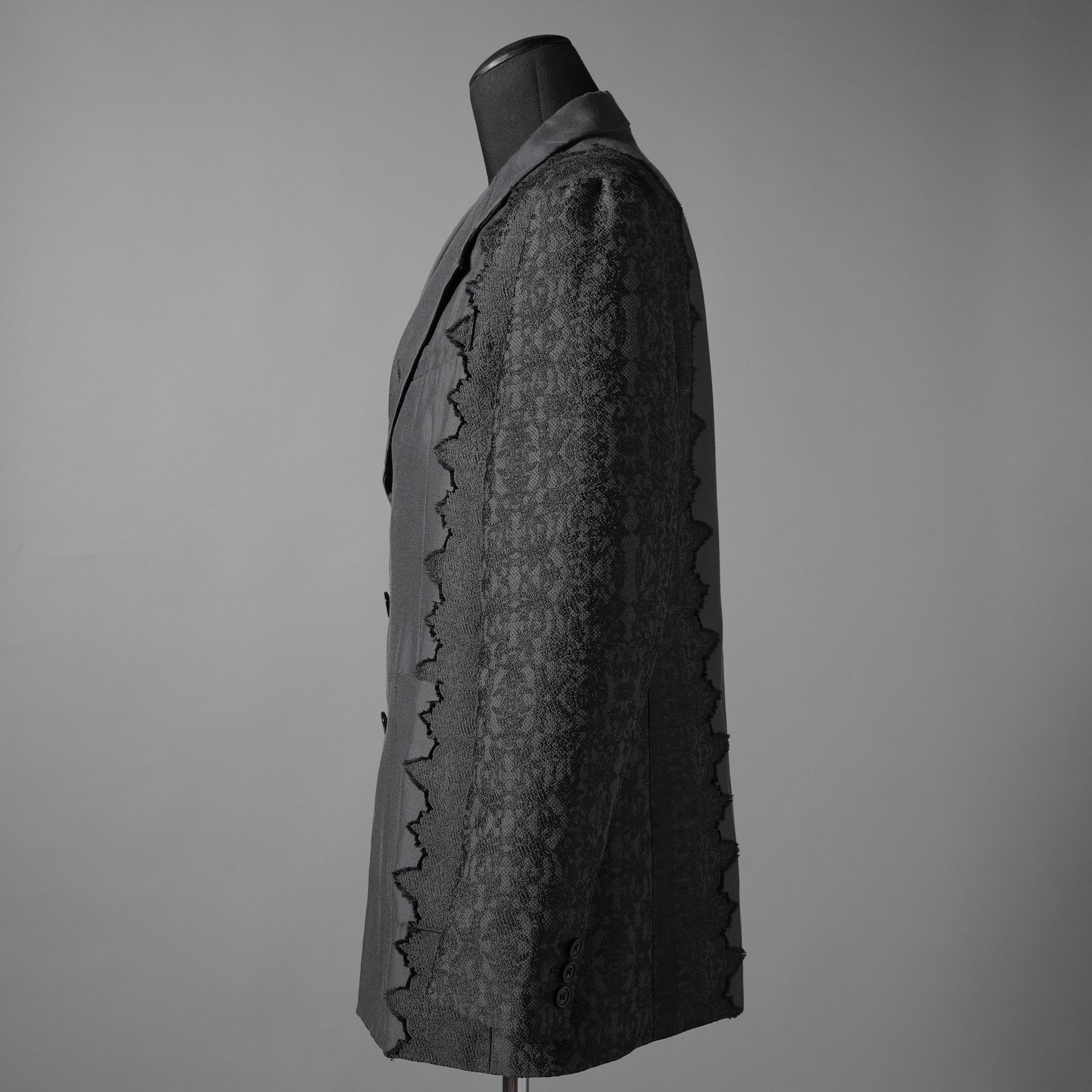 meagratia メアグラーティア / 25AW 美品 Lace jacquard JKT レース ジャガード ジャケット / 25283-01012 / size 2 (GRAY)