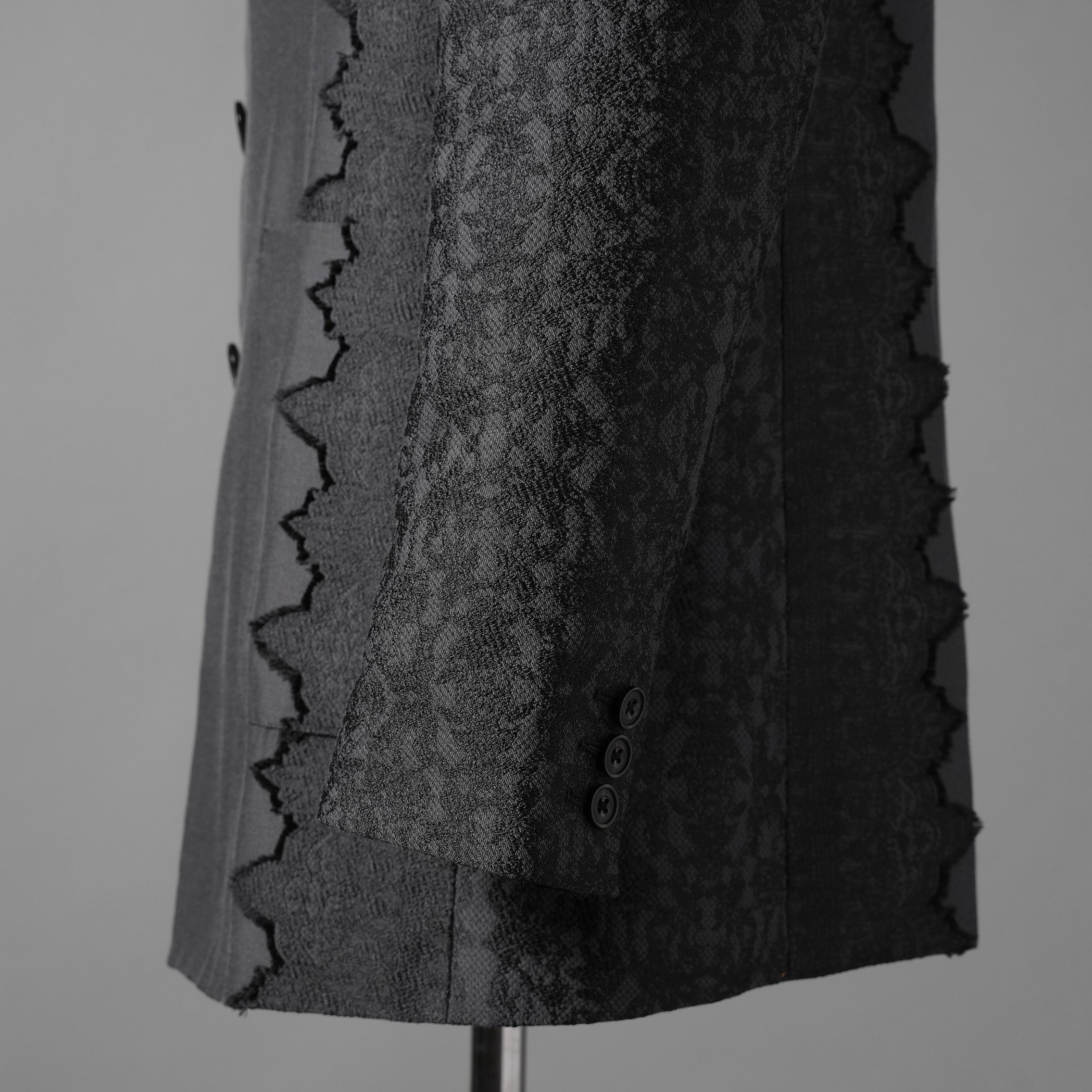 meagratia メアグラーティア / 25AW 美品 Lace jacquard JKT レース ジャガード ジャケット / 25283-01012 / size 2 (GRAY)