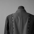 meagratia メアグラーティア / 25AW 美品 Lace jacquard JKT レース ジャガード ジャケット / 25283-01012 / size 2 (GRAY)