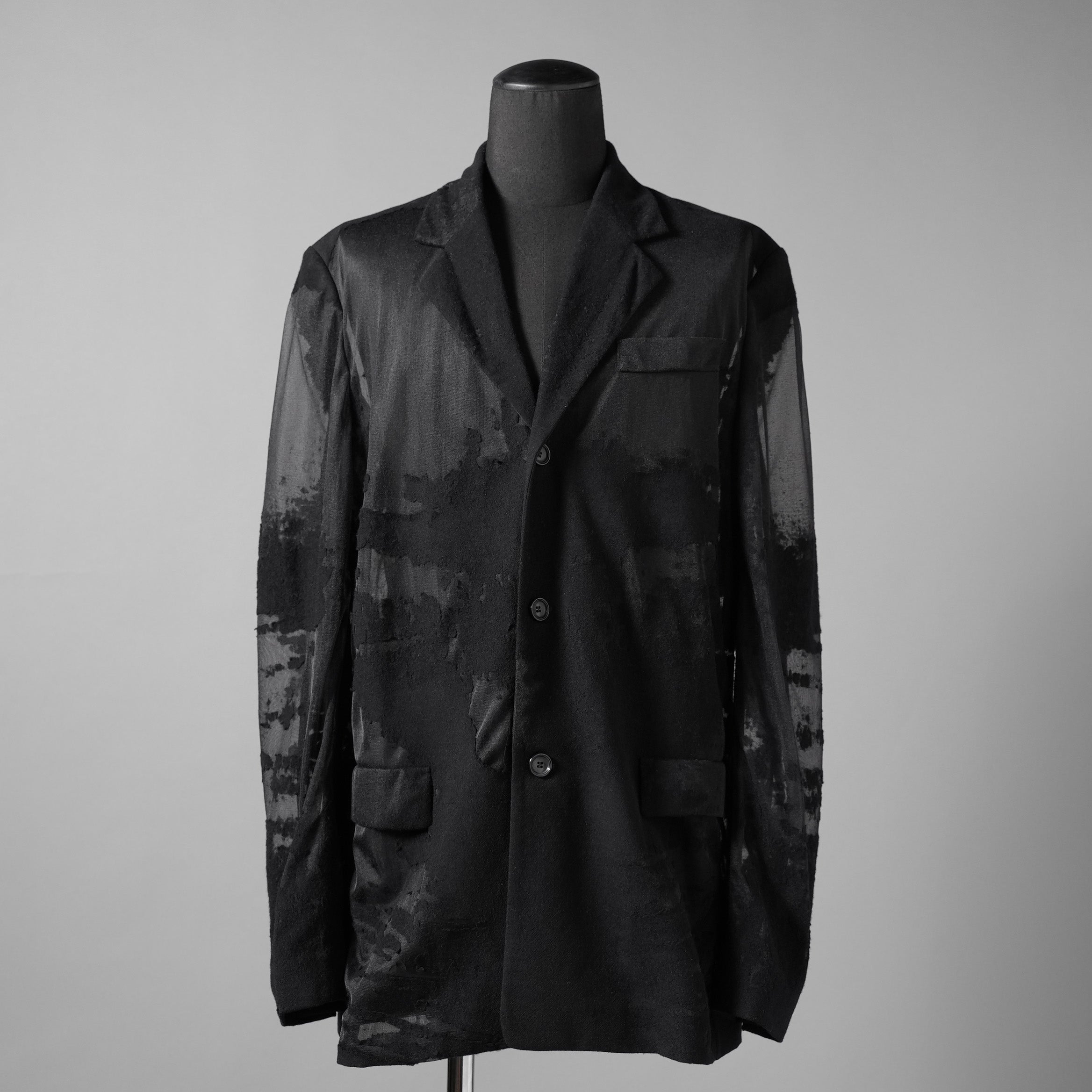 DIESEL ディーゼル / 24SS 美品 J-REG シースルージャケット / A13877-0LKAK-9XXA / size 46 (BLACK)