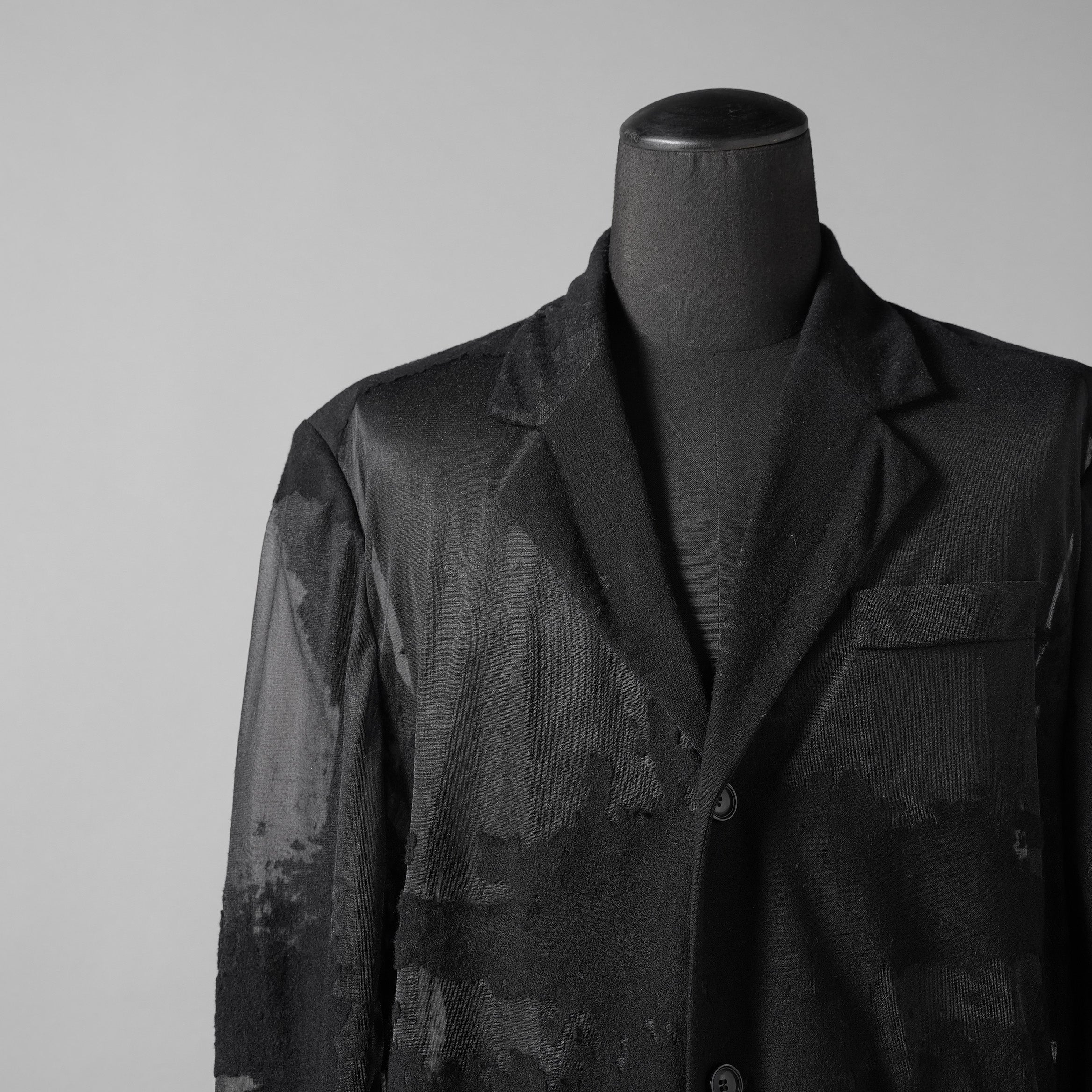 DIESEL ディーゼル / 24SS 美品 J-REG シースルージャケット / A13877-0LKAK-9XXA / size 46 (BLACK)