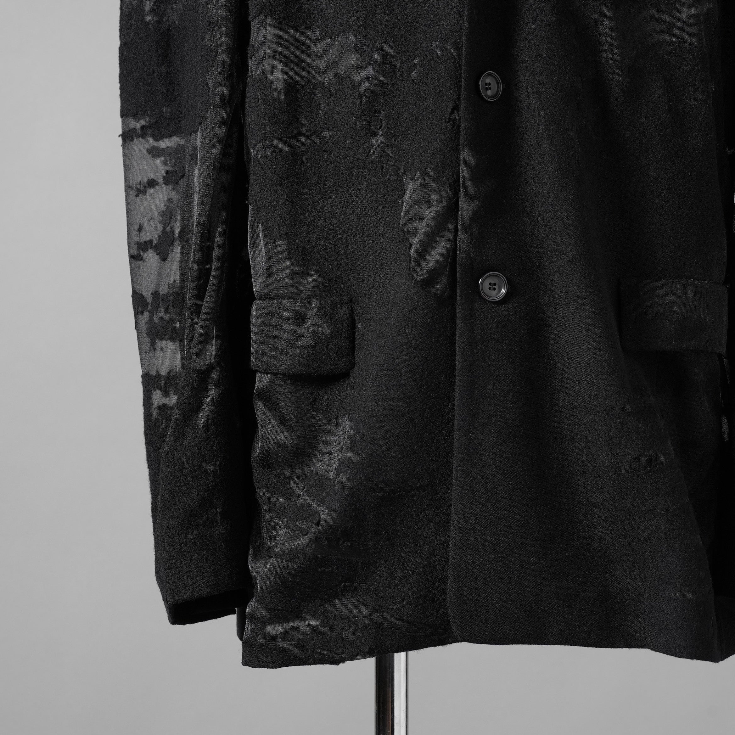 DIESEL ディーゼル / 24SS 美品 J-REG シースルージャケット / A13877-0LKAK-9XXA / size 46 (BLACK)