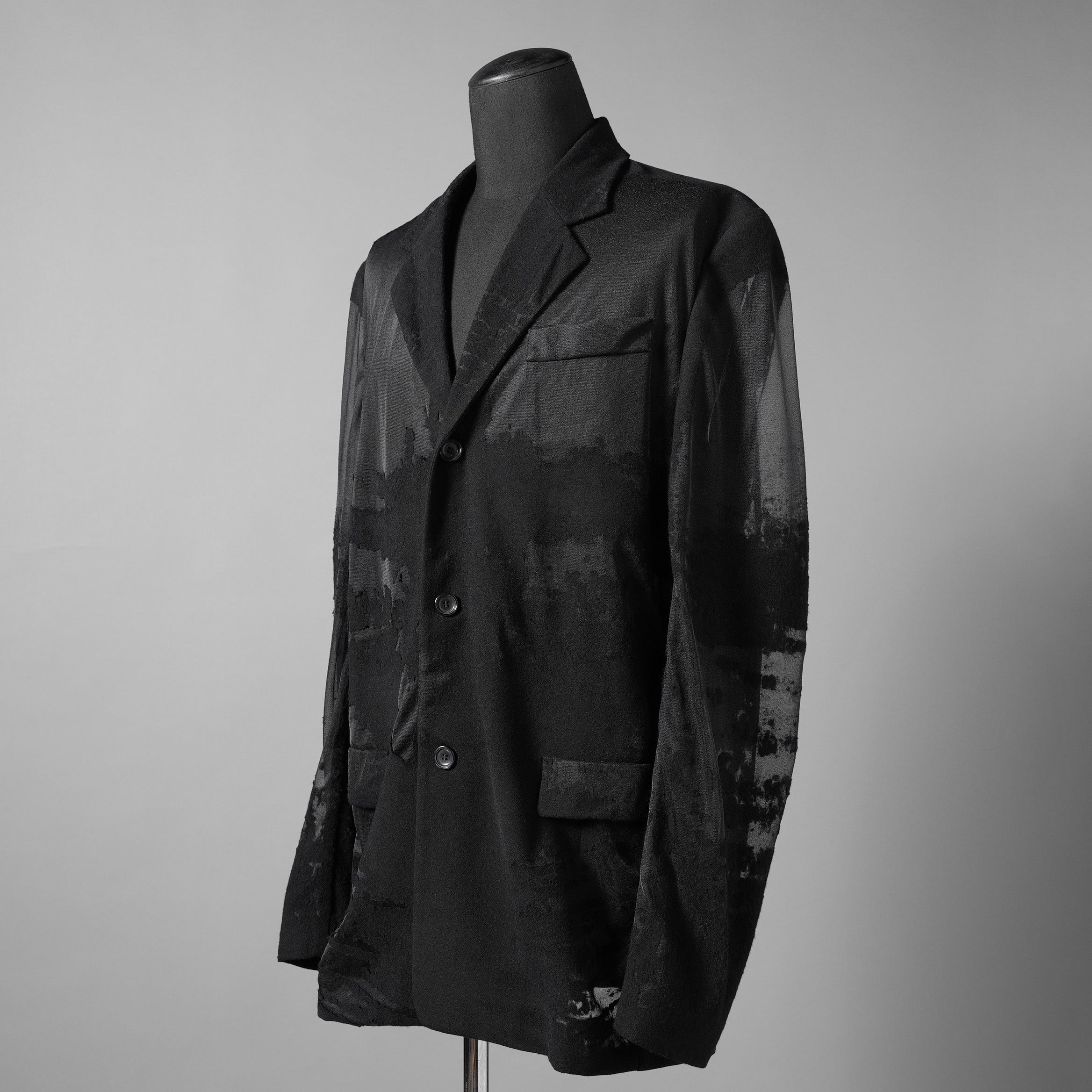DIESEL ディーゼル / 24SS 美品 J-REG シースルージャケット / A13877-0LKAK-9XXA / size 46 (BLACK)