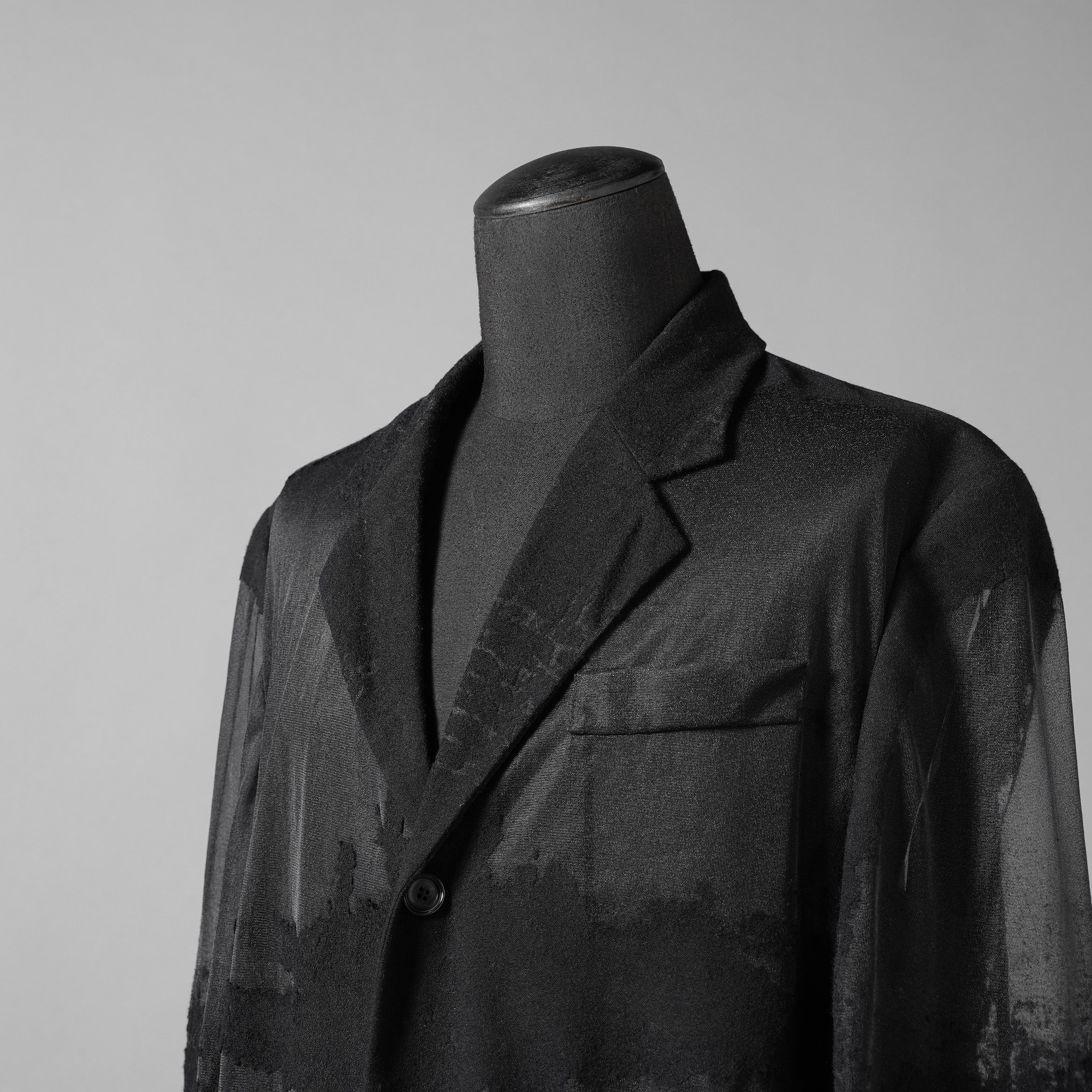 DIESEL ディーゼル / 24SS 美品 J-REG シースルージャケット / A13877-0LKAK-9XXA / size 46 (BLACK)