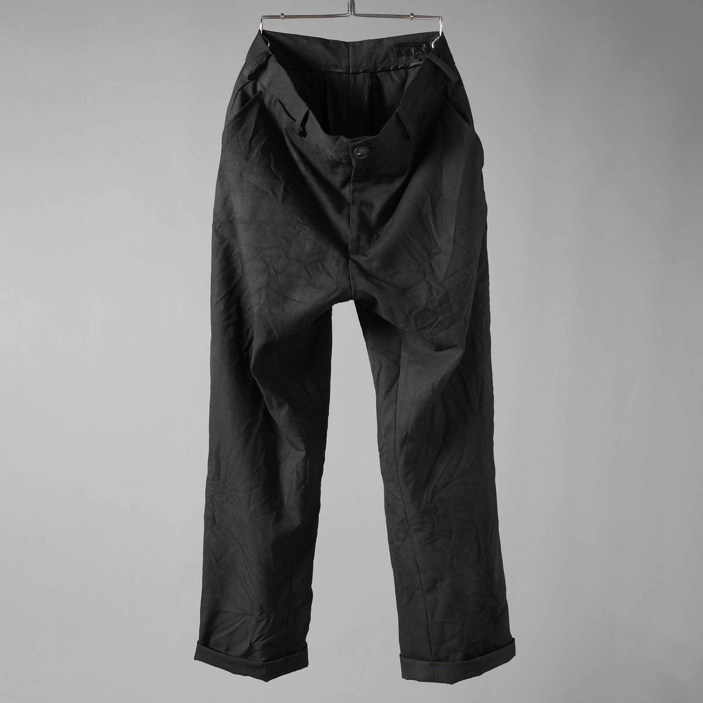 新品 Geoffrey B. Small ジェフリー B.スモール / 25SS Marzotto Vintage series 6420 virgin wool "Saglia Classica will cloth suiting Trouser" / HUP18 Special / パンツ / size 44 (BLACK)
