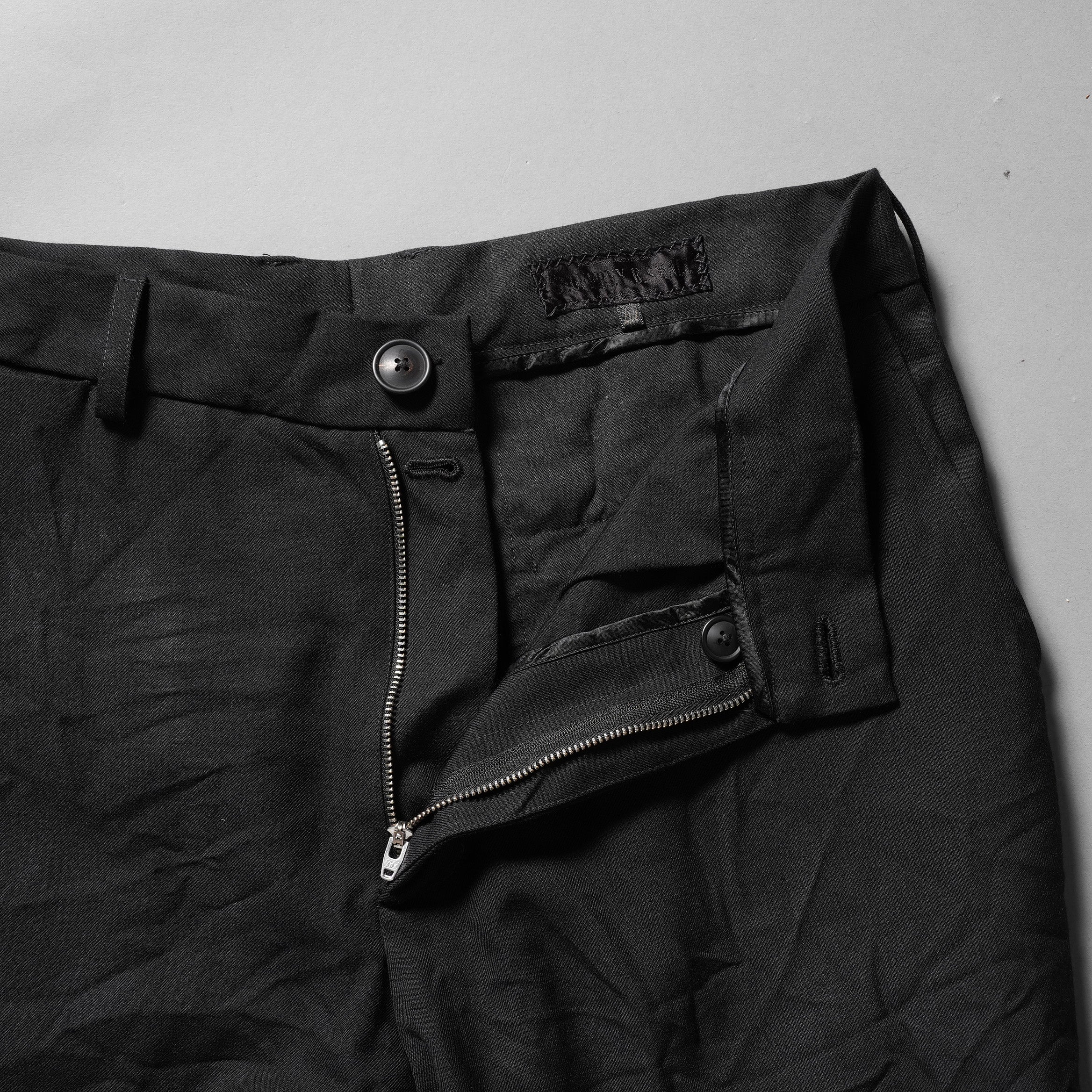 新品 Geoffrey B. Small ジェフリー B.スモール / 25SS Marzotto Vintage series 6420 virgin wool "Saglia Classica will cloth suiting Trouser" / HUP18 Special / パンツ / size 44 (BLACK)