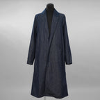 eofm イオフム / ショールカラー ロングコート / size L (INDIGO) 352031-in-ue