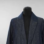 eofm イオフム / ショールカラー ロングコート / size L (INDIGO) 352031-in-ue
