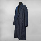 eofm イオフム / ショールカラー ロングコート / size L (INDIGO) 352031-in-ue