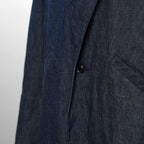 eofm イオフム / ショールカラー ロングコート / size L (INDIGO) 352031-in-ue