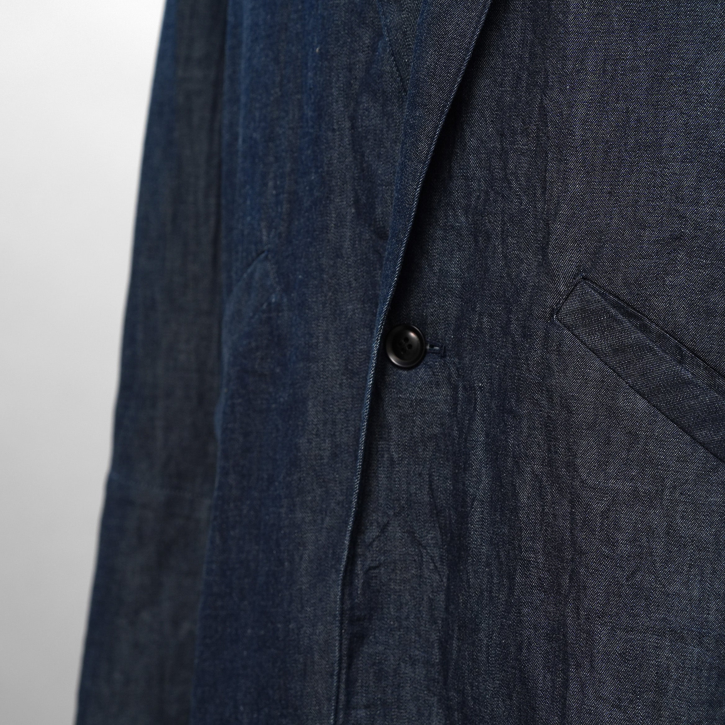 eofm イオフム / ショールカラー ロングコート / size L (INDIGO) 352031-in-ue