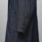 eofm イオフム / ショールカラー ロングコート / size L (INDIGO) 352031-in-ue