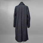 eofm イオフム / ショールカラー ロングコート / size L (INDIGO) 352031-in-ue
