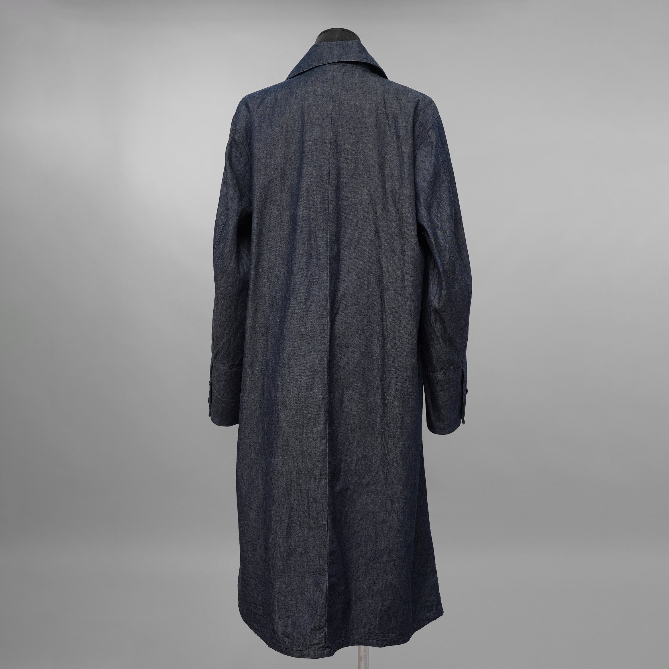 eofm イオフム / ショールカラー ロングコート / size L (INDIGO) 352031-in-ue