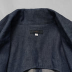 eofm イオフム / ショールカラー ロングコート / size L (INDIGO) 352031-in-ue
