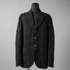 Calmlence カームレンス / 24AW JACKET010 Peaked Lapel Sack Coat Patchwork Jacquard Cloth. Black. Collection 003. サックコート  / JACKET010 / size 3 (BLACK) ジャケット ブレザー
