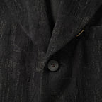 Calmlence カームレンス / 24AW JACKET010 Peaked Lapel Sack Coat Patchwork Jacquard Cloth. Black. Collection 003. サックコート  / JACKET010 / size 3 (BLACK) ジャケット ブレザー