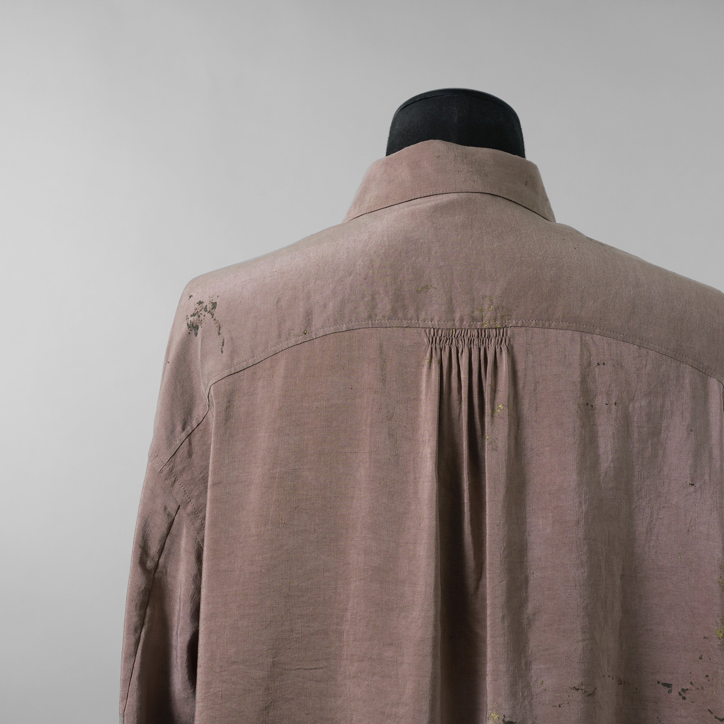 ZIGGY CHEN ジギーチェン / 美品 24SS GOLD LEAF LONG SLEEVE POCKET SHIRT 長袖シャツ/ 25SS OM 2510741 / size 44 (PINK GRAY)  352032-in-ue