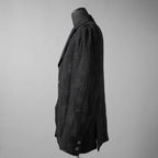 Calmlence カームレンス / 24AW JACKET010 Peaked Lapel Sack Coat Patchwork Jacquard Cloth. Black. Collection 003. サックコート  / JACKET010 / size 3 (BLACK) ジャケット ブレザー