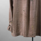 ZIGGY CHEN ジギーチェン / 美品 24SS GOLD LEAF LONG SLEEVE POCKET SHIRT 長袖シャツ/ 25SS OM 2510741 / size 44 (PINK GRAY)  352032-in-ue