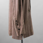ZIGGY CHEN ジギーチェン / 美品 24SS GOLD LEAF LONG SLEEVE POCKET SHIRT 長袖シャツ/ 25SS OM 2510741 / size 44 (PINK GRAY)  352032-in-ue