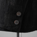 Calmlence カームレンス / 24AW JACKET010 Peaked Lapel Sack Coat Patchwork Jacquard Cloth. Black. Collection 003. サックコート  / JACKET010 / size 3 (BLACK) ジャケット ブレザー