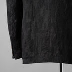 Calmlence カームレンス / 24AW JACKET010 Peaked Lapel Sack Coat Patchwork Jacquard Cloth. Black. Collection 003. サックコート  / JACKET010 / size 3 (BLACK) ジャケット ブレザー