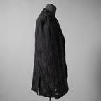 Calmlence カームレンス / 24AW JACKET010 Peaked Lapel Sack Coat Patchwork Jacquard Cloth. Black. Collection 003. サックコート  / JACKET010 / size 3 (BLACK) ジャケット ブレザー