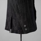 Calmlence カームレンス / 24AW JACKET010 Peaked Lapel Sack Coat Patchwork Jacquard Cloth. Black. Collection 003. サックコート  / JACKET010 / size 3 (BLACK) ジャケット ブレザー