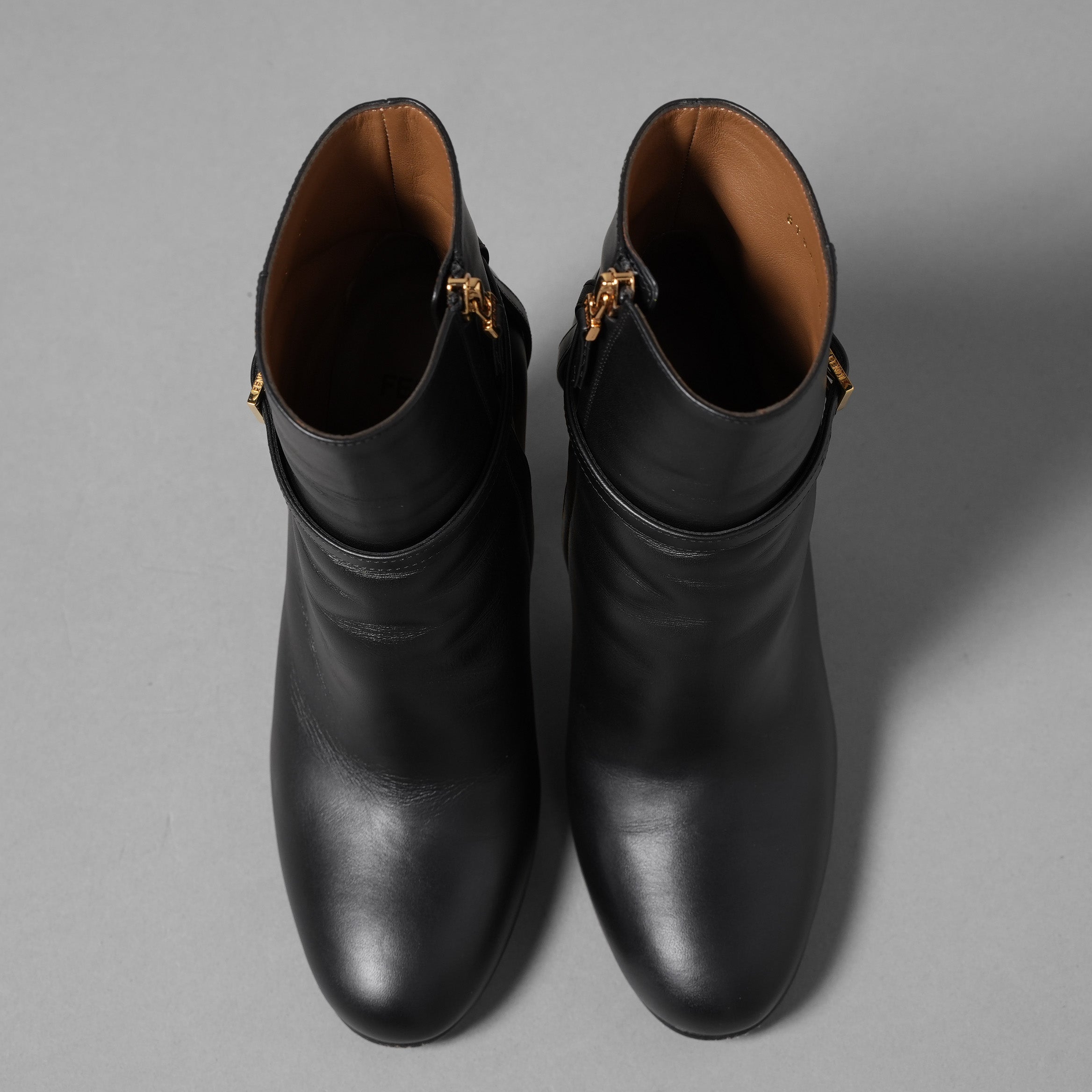 FENDI フェンディ / 23AW Delfina Ankle Boots デルフィナ アンクル ブーツ / size 36 (BLACK×GOLD) レディース シューズ