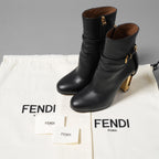 FENDI フェンディ / 23AW Delfina Ankle Boots デルフィナ アンクル ブーツ / size 36 (BLACK×GOLD) レディース シューズ