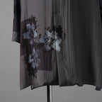 Yohji Yamamoto POUR HOMME ヨウジヤマモト プールオム / 25SS SMALL FLOWERS 3COLLAR SHIRT / ロング丈 長袖シャツ / HP-B59-452 / size 2 (BLACK)