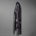 Yohji Yamamoto POUR HOMME ヨウジヤマモト プールオム / 25SS SMALL FLOWERS 3COLLAR SHIRT / ロング丈 長袖シャツ / HP-B59-452 / size 2 (BLACK)