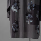 Yohji Yamamoto POUR HOMME ヨウジヤマモト プールオム / 25SS SMALL FLOWERS 3COLLAR SHIRT / ロング丈 長袖シャツ / HP-B59-452 / size 2 (BLACK)