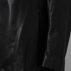 未使用 ISAMU KATAYAMA BACKLASH イサムカタヤマ バックラッシュ / 23AW MONOCHROME LUXURY STEER 0.6mm HOODED COAT フーデッドレザー コート アウター / 2078-03 / size M (BLACK) 352053-in-ue