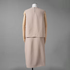 FENDI フェンディ / 22SS ノースリーブトップス ラップナロースカート セットアップ / ノースリーブ FS7886 AJXQ / スカート FQ7250 AJXQ / size 40 (PINK BEIGE) レディース ドレス