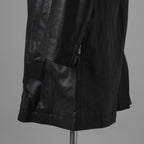 未使用 ISAMU KATAYAMA BACKLASH イサムカタヤマ バックラッシュ / 23AW MONOCHROME LUXURY STEER 0.6mm HOODED COAT フーデッドレザー コート アウター / 2078-03 / size M (BLACK) 352053-in-ue